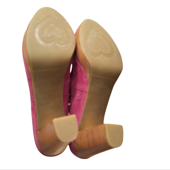 D:Fuse Scandinavian Heels Slip on Heeled Oxford FUCHSHIA & Black size 250 or 9 - Picture 4 of 8